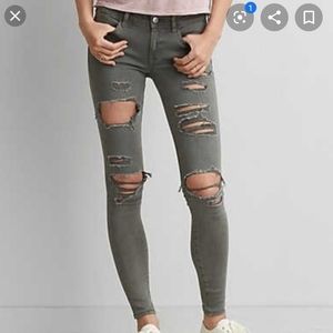 AEO Green Jeggings
